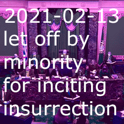 2021-02-13 let off by minority for inciting insurrection thumbnail image