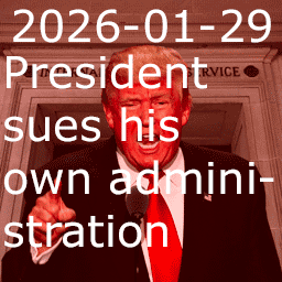 2026-01-29 President sues his own administration thumbnail collage